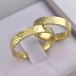 Aliança de Casamento Fina Benim Ouro 18K 3mm Anatômica retas