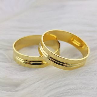 Aliança de Casamento Tradicional Isabelly Ouro 18K 5mm retas
